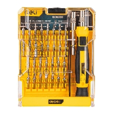 Набор прецизионных отвертокDeli DL1033D 33 предмета Материал Cr-V. Пластиковый кейс.