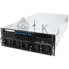 Серверная платформа ASUS ESC8000A-E13P, 4U, 2x SP5 (LGA 6096),24x DDR5 6400, 8x 2.5'' hsb NVME, up to 14x PCIe*, 2x M.2 22110 NVME, 1x 2-port 10Gbe RJ-45 Intel 710 LAN, up to 8 dual-slot GPUs, 3+1 3200W