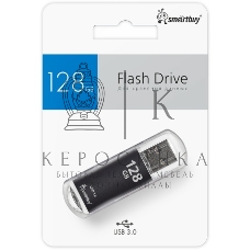 Флешка USB Smartbuy V-Cut Black (SB128GbVC-K3), 128Gb, USB 3.0, R/W 75/30, черный