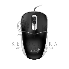 Мышь проводная Genius DX-111 черно-серый, 1200 dpi, USB, кнопки - 3