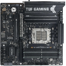 Материнская плата ASUS TUF GAMING B850M-E WIFI, AM5, AMD B850, 4xDDR5, 4xSATA, 3xM.2, 1xPCIe 5.0 x16, 1xPCIe 3.0 x1, 1xHDMI, 2xDP, 1x2.5Gb LAN, Wi-Fi 6E, Bluetooth 5.3, 1xUSB-C 10Gbps, 1xUSB-A 10Gbps, 2xUSB-A 5Gbps, 4xUSB-A 2.0, 3x3.5 мм, 7.1, mATX