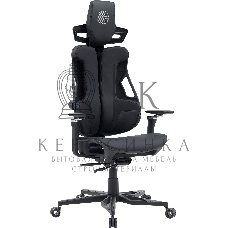 Кресло компьютерное Cactus CS-CHR-DUO-BBK черный, кожзам