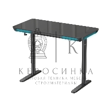 Стол компьютерный Cactus CS-EGD-BK-LED столешница закаленное стекло, черный, каркас черный