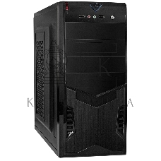 Компьютерный корпус Miditower ExeGate CP-604-UNS350 (ATX, БП UNS350 с вент. 12см, 2*USB, аудио, черный)