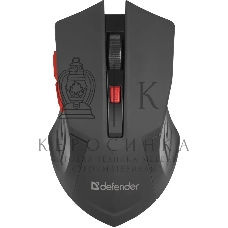 Мышь беспроводная Defender Accura MM-275 красный, 1600 dpi, радиоканал, USB, кнопки - 6