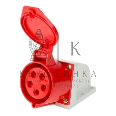 Розетка Rexant 125 стационарная 3Р+РЕ+N 32А 380В IP44