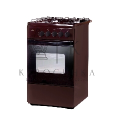 Плита газовая Flama RG 24019 B коричневый, конфорок 4 шт, духовка 50 л, 50 см x 85 см x 60 см