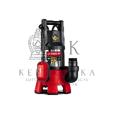 Насос ЗУБР НПГ-М3-1400-С, дренажный для грязной воды, корпус - нерж. сталь, 1400 Вт