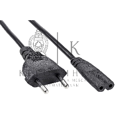 Кабель Premier 5-180 IEC C7 (2-pin) Евровилка 1.8м (5-180(0.5) 1.8) черный (Bulk)