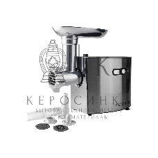 Мясорубка электрическая Galaxy Line GL 2400 серый, 1200 Вт, 1.3 кг/мин, реверс, защита от перегрузки, металлический лоток, насадки - 5