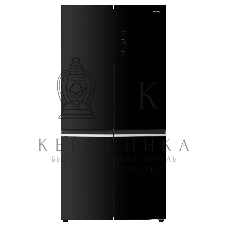 Холодильник Korting KNFM 91868 GN черное стекло трехкамерный 364/148л морозилка снизу, No Frost