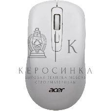 Мышь беспроводная Acer OMR309 белый, 1600 dpi, радиоканал, USB, кнопки - 4