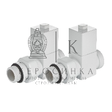 Набор дизайн-вентилей Royal Thermo CUBE, прямой (белый) 1/2