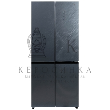 Холодильник Бирюса CD 496 TCG текстурированное серое стекло трехкамерный 334/162л морозилка снизу, NoFrost, Side by Side