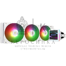 Водяное охлаждение для процессора Thermalright Grand Vision 360 (360mm, LED, White, ARGB/Fans: 3x120mm, 80.45CFM, 29.4dBA, 2150RPM/Pump height 72.5mm, 6400RPM, Rad thickness 27mm/S: 1700, 1200, 1851, 115X, 2011, 2066, AM5, AM4)