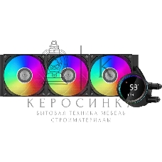 Система охлаждения PCCooler DA360 Pro ARGb Digital BK (300W, 360мм, LED temp., Black, ARGb/Fans: 3x120мм, 75.8CFM, 33.7dBA, 2200RPM/Pump height 57мм, 28dBA, 3000RPM, Rad thickness 27мм/S: 1851, 1700, 1200, 20XX, 115X, AM5, AM4)