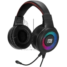 Гарнитура проводная полноразмерная игровая с микрофоном (гарнитура) ExeGate Gaming HS-520G (USB, 2x3.5мм, динамик 40мм, 20-20000Гц, длина кабеля 2.5м, регулировка громкости, RGb подсветка)