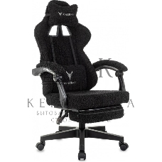 Кресло игровое Knight Lord/F черный, экомех, крестов. пластик, подст. для ног