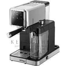 Кофеварка рожковая Kitfort КТ-7693 1350Вт нержавеющая сталь/черный