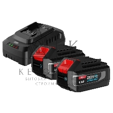 Набор аккумулятор и зарядное устройство Deli DE-CM20A4E (2АКБ 20V 4А*ч + ЗУ 2A, 20V)