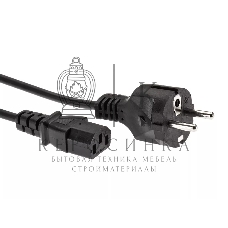 Кабель компьютер - розетка 3 м 220V (Европейский стандарт) VCOM/TELECOM