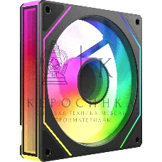 Вентилятор для корпуса Bloody CF-11 LCD ARGb 120х120x25 черный 4-pin 32дБ (упак.:1шт) (CF-11-ARGb120-BK) Ret