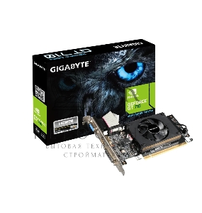 Видеокарта Gigabyte GV-N710D3-2GL RTL GT710, 2Gb, 64bit, DDR3, D-Sub, DVI, HDMI, PCI-E