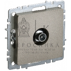 Розетка телевизионная проходная IEK BRITE РТВ10-0-БрШ шампань