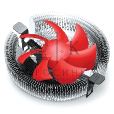 Кулер для процессора Crown CM-91PWM v2 серебристый/красный, 90 мм, алюминий, 2000 об/мин, 20 дБ, 4 pin, 125 Вт, 57 мм