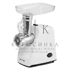Мясорубка электрическая Polaris PMG1852 RUS белый, 1800 Вт, 2.0 кг/мин, реверс, защита от перегрузки, насадки - 2