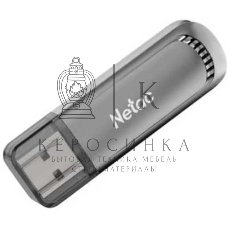 Флешка USB Netac UA61B (NT03UA61B-064G-32GM), 64Gb, USB 3.2, R/W 150/45, серый