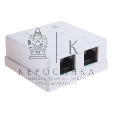 Розетка GEMBIRD NA214 RJ-45 кат.5e внешняя 2 порта, 110/Krone