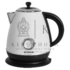 Чайник электрический Hyundai HYK-S4502 1.7 л, 2200 Вт, жемчужный/черный (корпус: нержавеющая сталь/пластик)