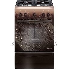 Плита газовая Gefest ПГ 5100-02 0010 коричневый, конфорок 4 шт, духовка 52 л, 50 см x 85 см x 58.5 см