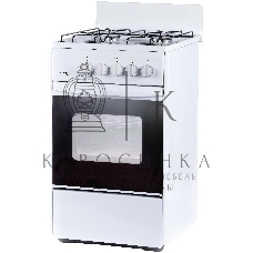 Плита газовая Лада Nova RG 24039 W белый, конфорок 4 газовых, духовка 50 л, 50 см x 85 см x 60 см