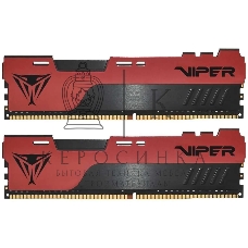 Оперативная память Patriot Viper Elite II, DDR4, 32GB (2x16 GB), 3200 MHz, CL18, DIMM, радиатор, красный, черный