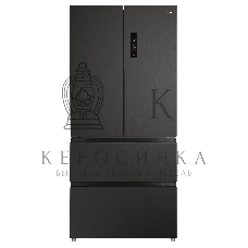 Холодильник Korting KNFF 82535 XN черная нержавеющая сталь трехкамерный 354/186л морозилка снизу