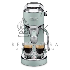 Кофеварка рожковая Delonghi EC890.GR зеленый, молотый, 1,1 л, 1450 Вт, 15 бар
