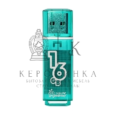 Флешка USB Smartbuy Glossy series Green (SB16GBGS-G), 16Gb, USB 2.0, R/W 25/15, зеленый