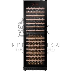 Винный шкаф встраиваемый Maunfeld MBWC-415D171, вместимость: 171 бутылок, черный