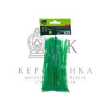 Хомуты Сибртех 150 х 2,5 мм, пластиковые, зеленые, 100 шт.