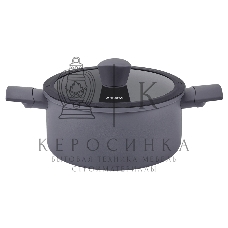 Кастрюля Maunfeld ASTRID MF24ASTR1CR из кованого алюминия со стеклянной крышкой, 24 см, 4.6 л