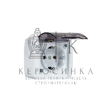 Розетка EKF EQR16-029-30-54-T PROxima Владивосток 1-местная 16А с заземлением с прозрачной крышкой IP54