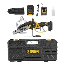 Цепная мини-пила аккумуляторная бесщет. Denzel CCS-150, шина 150 мм, Li-Ion, 20 В