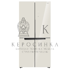 Холодильник Korting KNFM 84177 GB бежевое стекло трехкамерный 305/169л морозилка снизу, No Frost