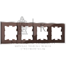 Рамка 4-местная IEK BRITE РУ-4-2-БрТБ (BR-M42-G-K45) стекло темная бронза