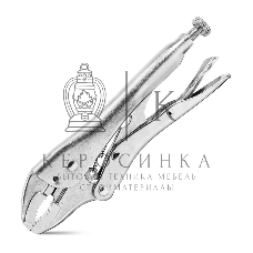 Зажимные клещи с изогнутыми губками Deli DL109107Z 180мм, рабочий ход 50мм, регулировочный винт