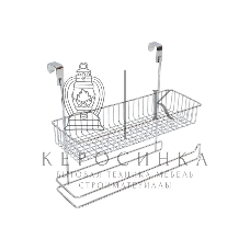 Полка для кухни навесная РЫЖИЙ КОТ W6733 (с держателем для полотенца) (100240)