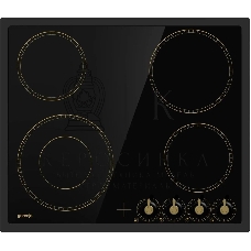 Варочная поверхность Gorenje EC642CLB, конфорок: 4 шт., стеклокерамика, независимая, черный
