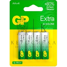 Батарея GP Extra Alkaline 15AXA21-2CRSBC4 AA (4шт) блистер